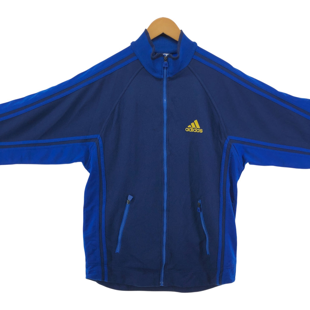 90'S Adidas Back Logo Jersey Track Jacket Men's S Size Vintage polyester navy blue type Vintage Second Hand