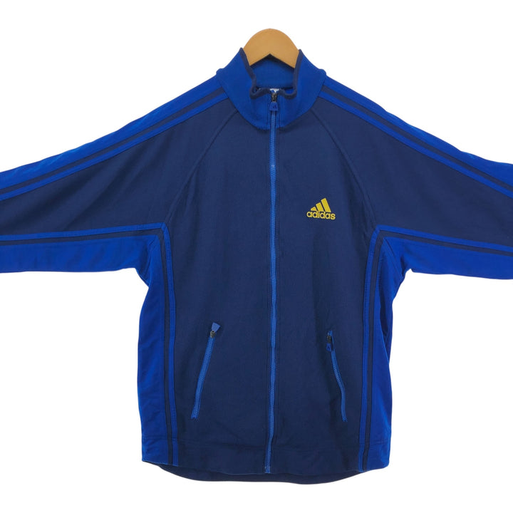 90'S Adidas Back Logo Jersey Track Jacket Men's S Size Vintage polyester navy blue type Vintage Second Hand