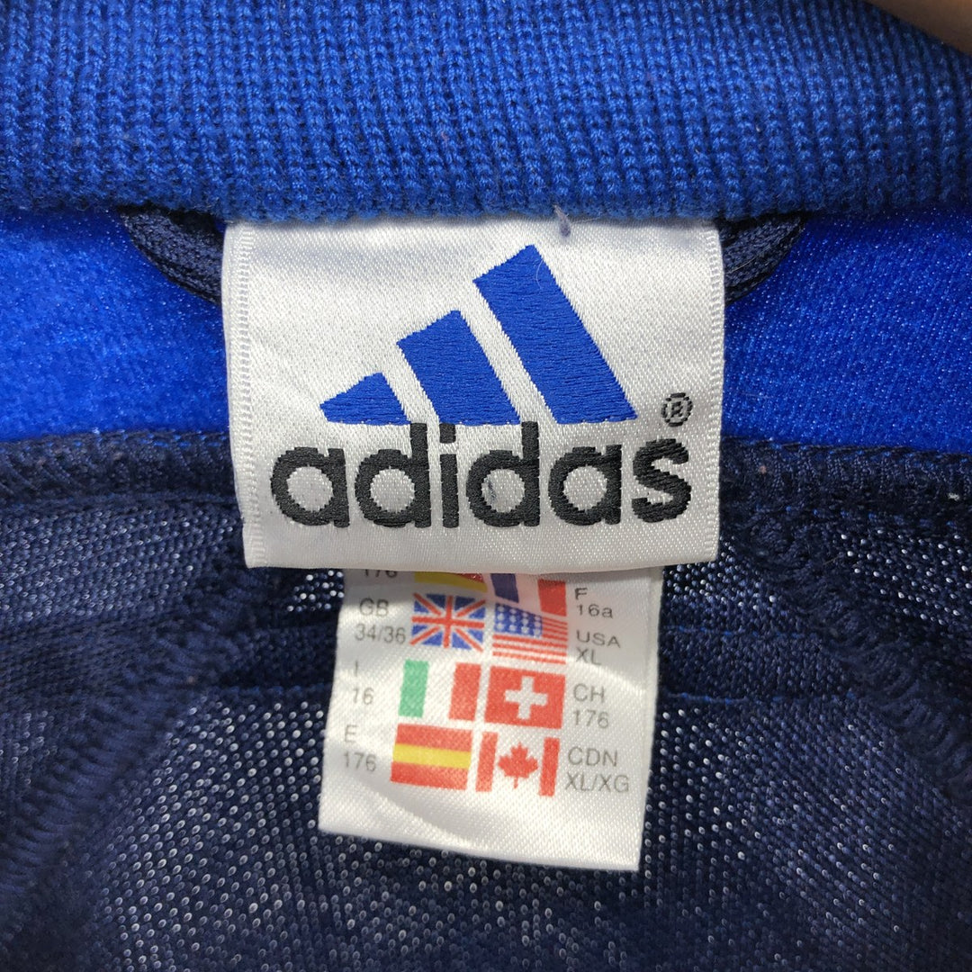 90'S Adidas Back Logo Jersey Track Jacket Men's S Size Vintage polyester navy blue type Vintage Second Hand