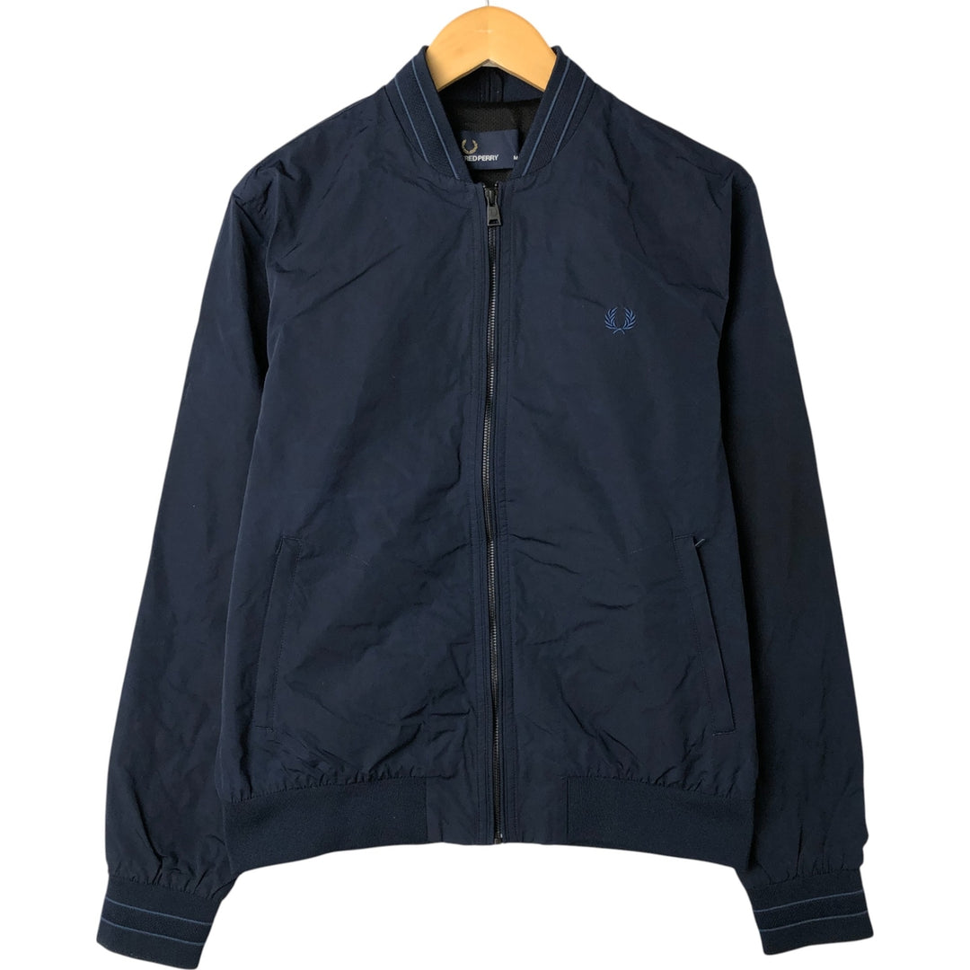 Fred Perry nylon blouson, size M for men Nylon navy blue type Vintage Second Hand