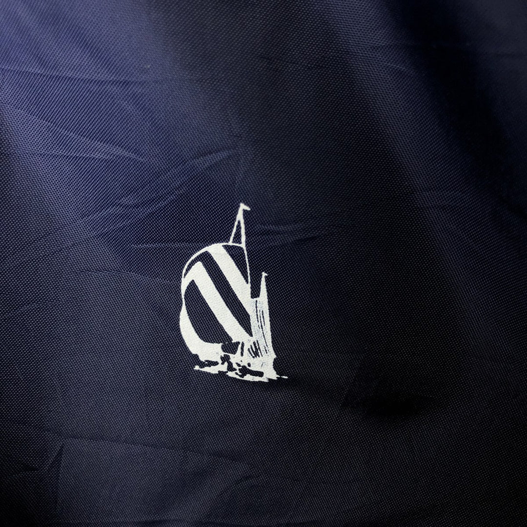 90'S NAUTICA Back Logo Nylon Blouson Men's XL Nylon navy blue type Vintage Second Hand