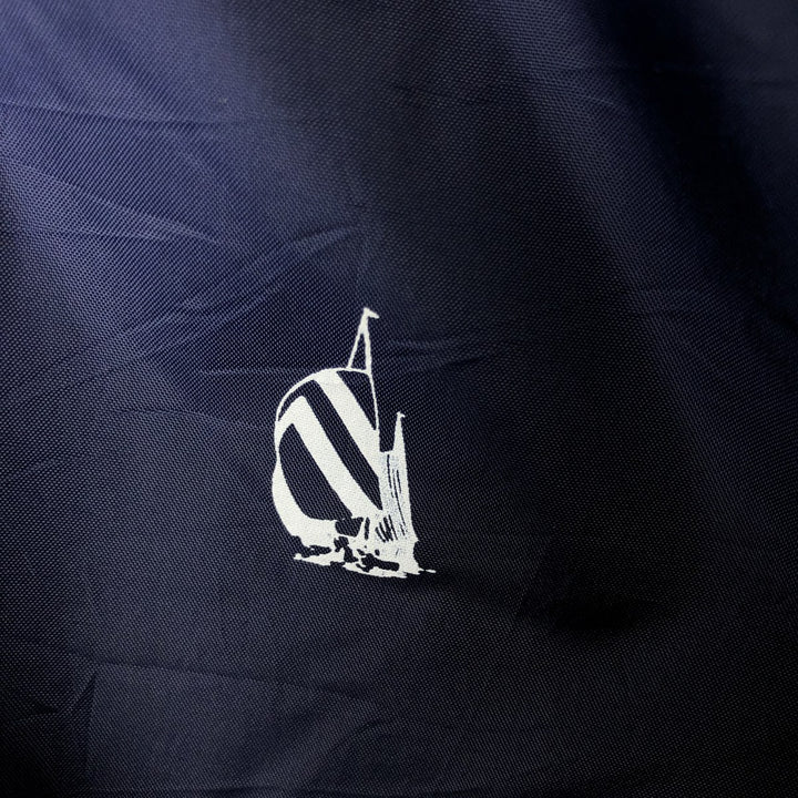 90'S NAUTICA Back Logo Nylon Blouson Men's XL Nylon navy blue type Vintage Second Hand