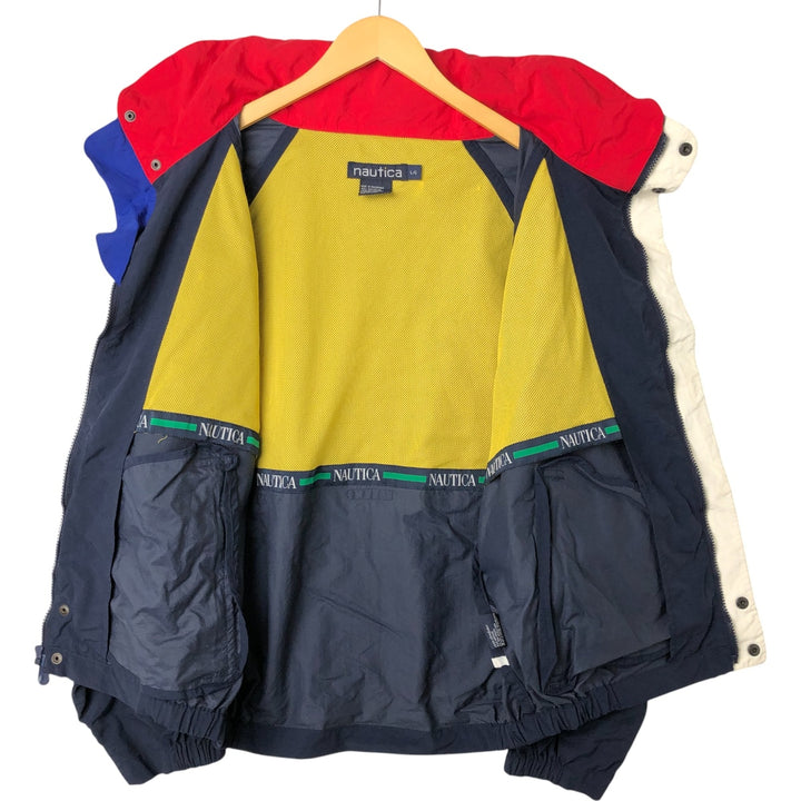 90'S NAUTICA sailing jacket, men's size L Nylon navy blue type Vintage Second Hand