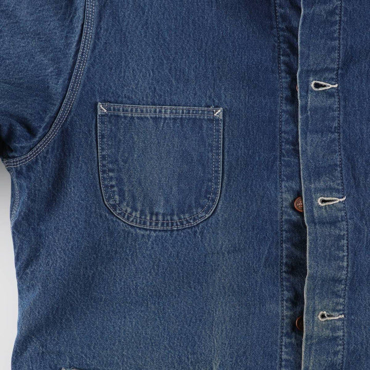 90'S Dickies denim coveralls, men's XL size, vintage unknown blue type Vintage Second Hand