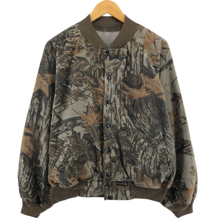 90'S RATTLERS Camouflage Pattern Real Tree Camo Cotton Blouson Made in USA Men's XL Vintage cotton brown type Vintage Second Hand