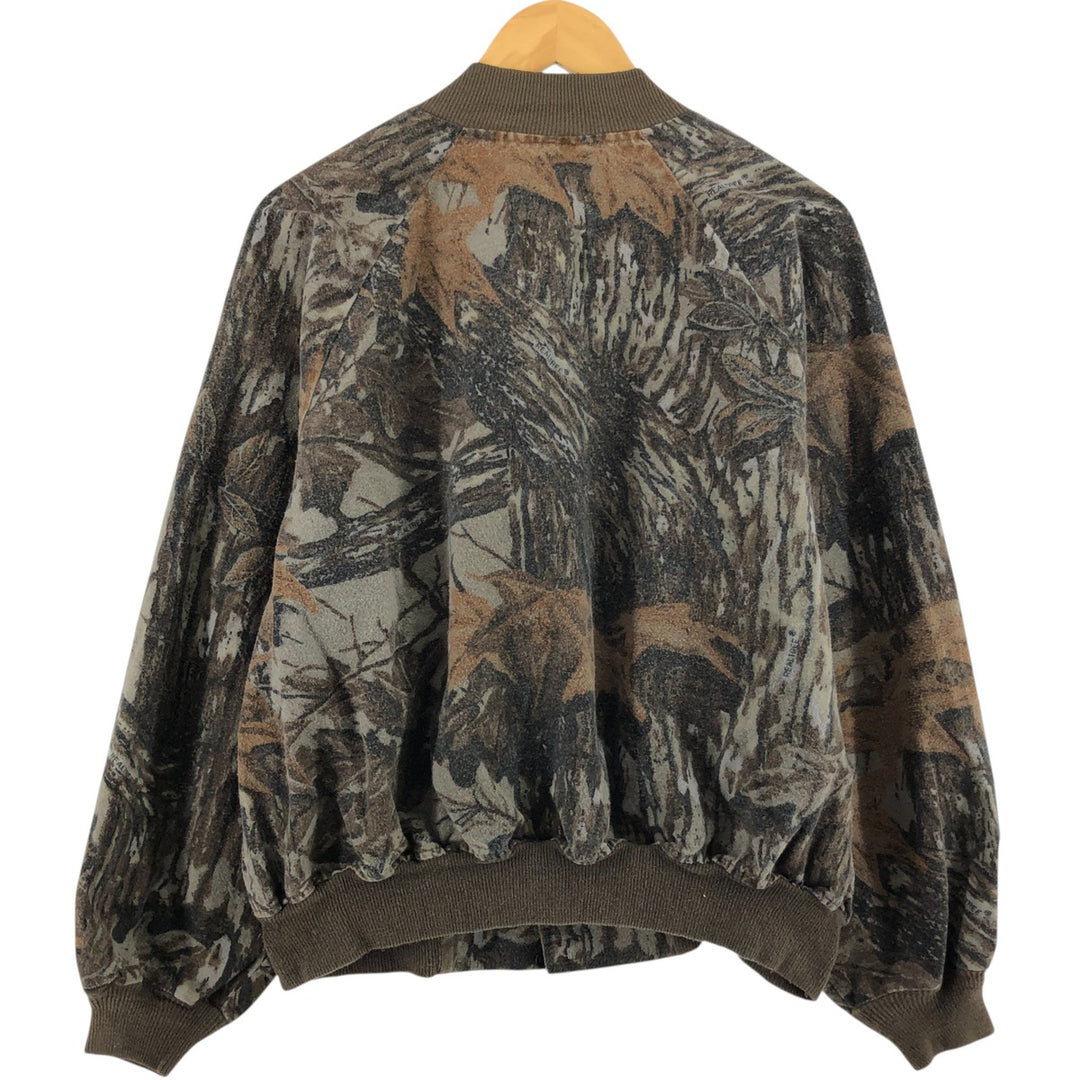 90'S RATTLERS Camouflage Pattern Real Tree Camo Cotton Blouson Made in USA Men's XL Vintage cotton brown type Vintage Second Hand