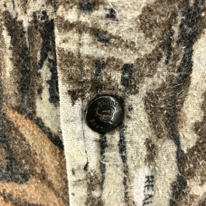 90'S RATTLERS Camouflage Pattern Real Tree Camo Cotton Blouson Made in USA Men's XL Vintage cotton brown type Vintage Second Hand