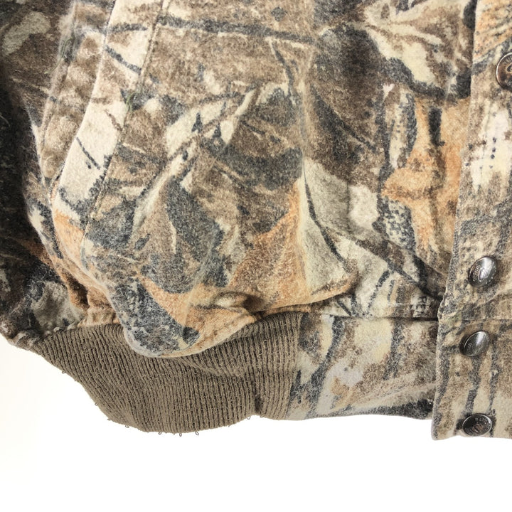 90'S RATTLERS Camouflage Pattern Real Tree Camo Cotton Blouson Made in USA Men's XL Vintage cotton brown type Vintage Second Hand