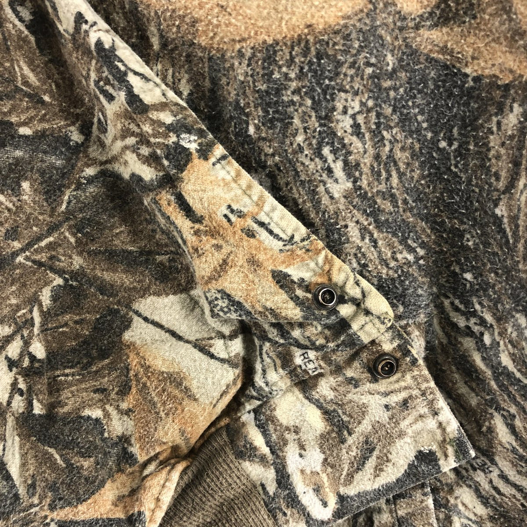 90'S RATTLERS Camouflage Pattern Real Tree Camo Cotton Blouson Made in USA Men's XL Vintage cotton brown type Vintage Second Hand