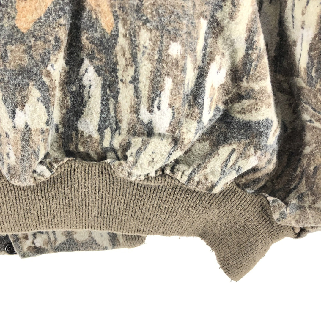 90'S RATTLERS Camouflage Pattern Real Tree Camo Cotton Blouson Made in USA Men's XL Vintage cotton brown type Vintage Second Hand