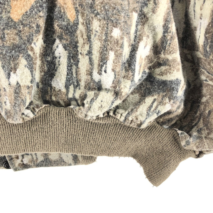90'S RATTLERS Camouflage Pattern Real Tree Camo Cotton Blouson Made in USA Men's XL Vintage cotton brown type Vintage Second Hand