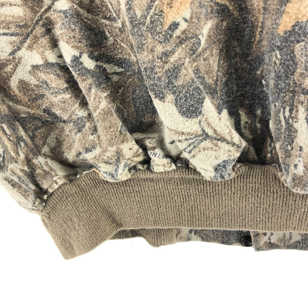 90'S RATTLERS Camouflage Pattern Real Tree Camo Cotton Blouson Made in USA Men's XL Vintage cotton brown type Vintage Second Hand