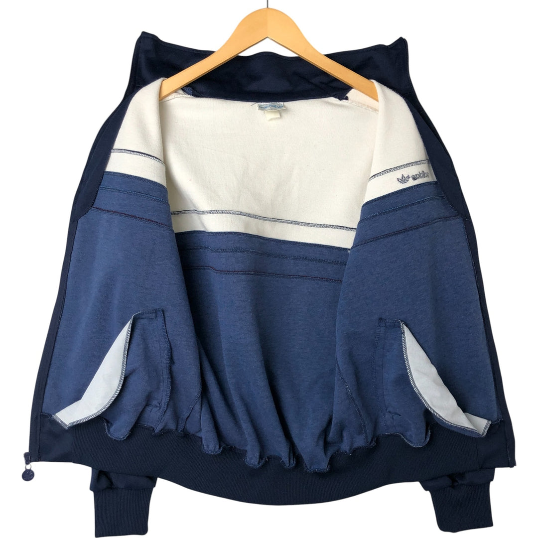 Vintage 70'S adidas track jacket, size L, men's unknown white type Vintage Second Hand