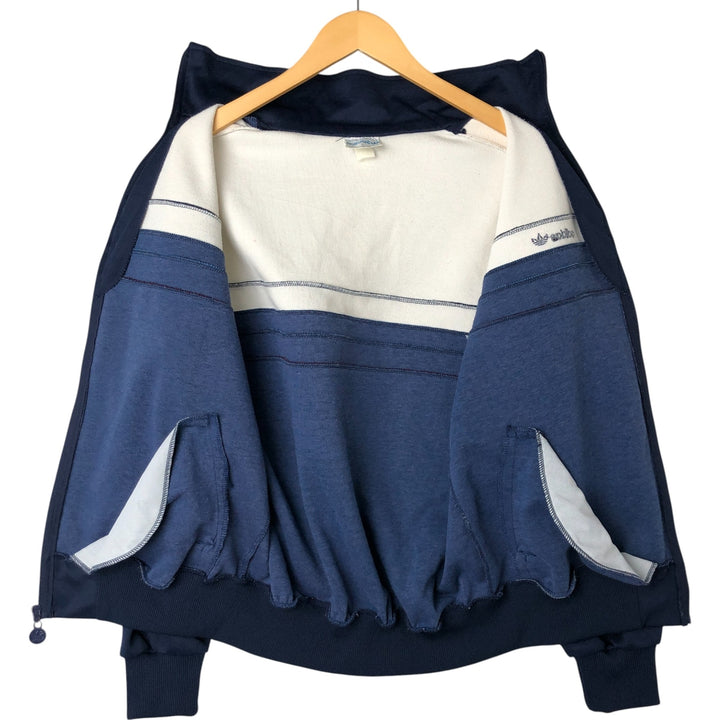 Vintage 70'S adidas track jacket, size L, men's unknown white type Vintage Second Hand