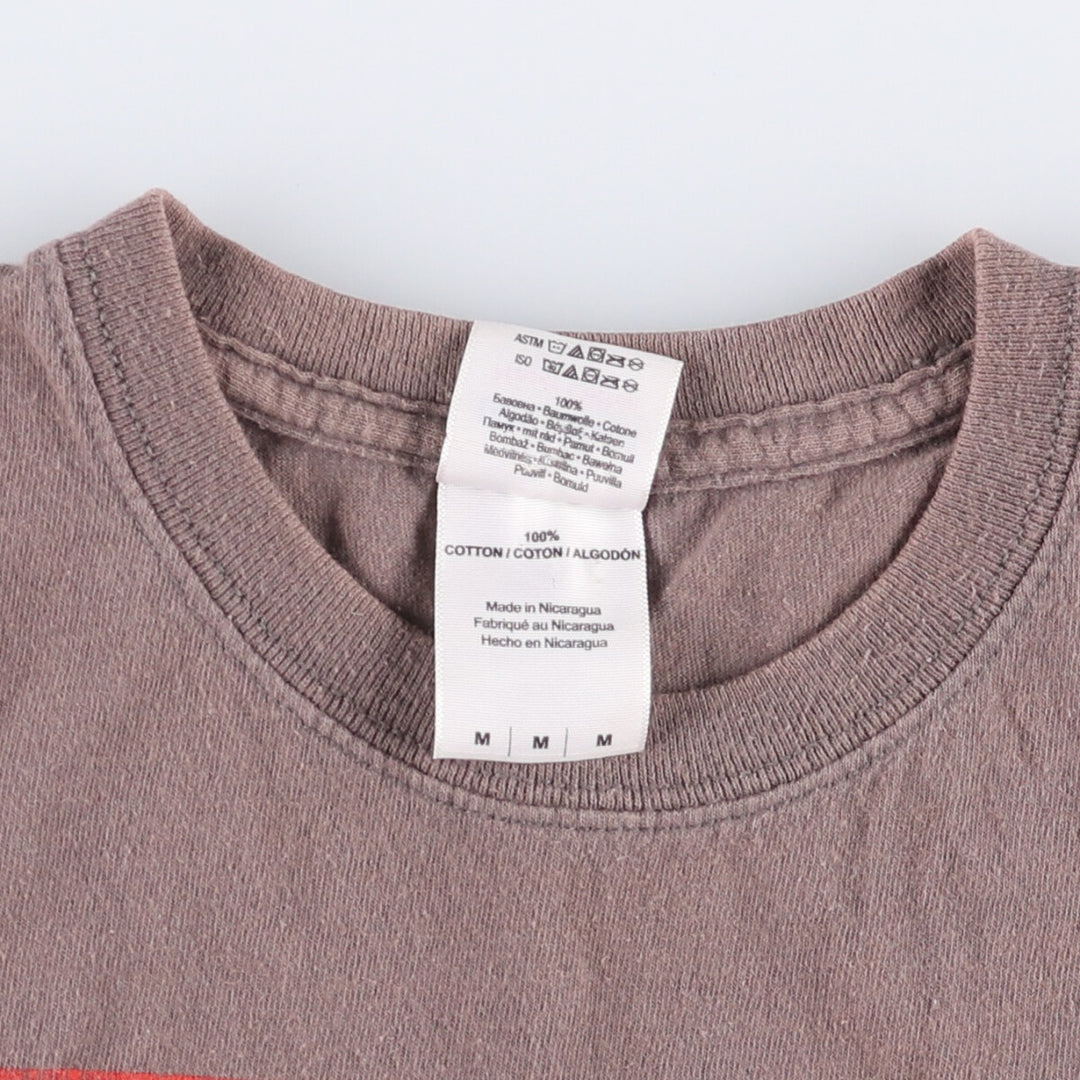 00'S Gildan Tool Band T-shirt, Men's M size cotton brown type Vintage Second Hand