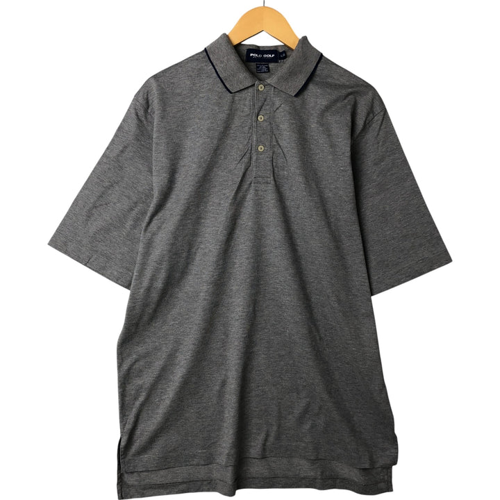 Ralph Lauren POLO GOLF Polo Golf short sleeve polo shirt for men size L cotton gray type Vintage Second Hand