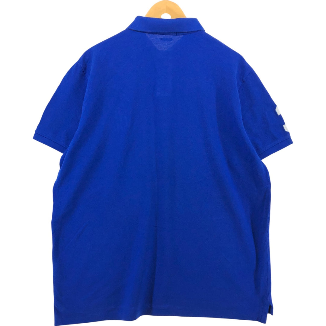 Ralph Lauren POLO RALPH LAUREN CUSTOM SLIM FIT Big Pony Short Sleeve Polo Shirt Men's XL cotton blue type Vintage Second Hand