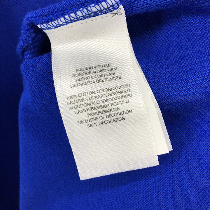 Ralph Lauren POLO RALPH LAUREN CUSTOM SLIM FIT Big Pony Short Sleeve Polo Shirt Men's XL cotton blue type Vintage Second Hand