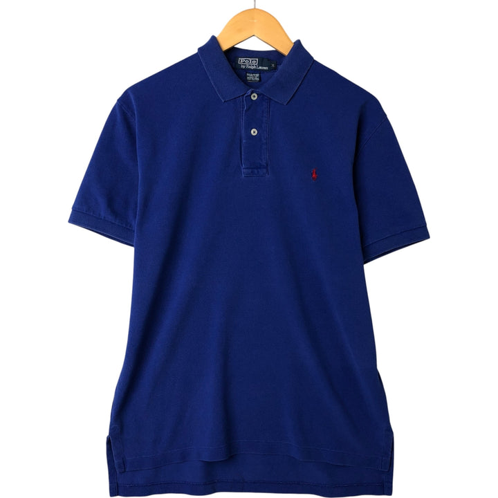 Ralph Lauren POLO by Ralph Lauren short sleeve polo shirt, men's size M cotton blue type Vintage Second Hand