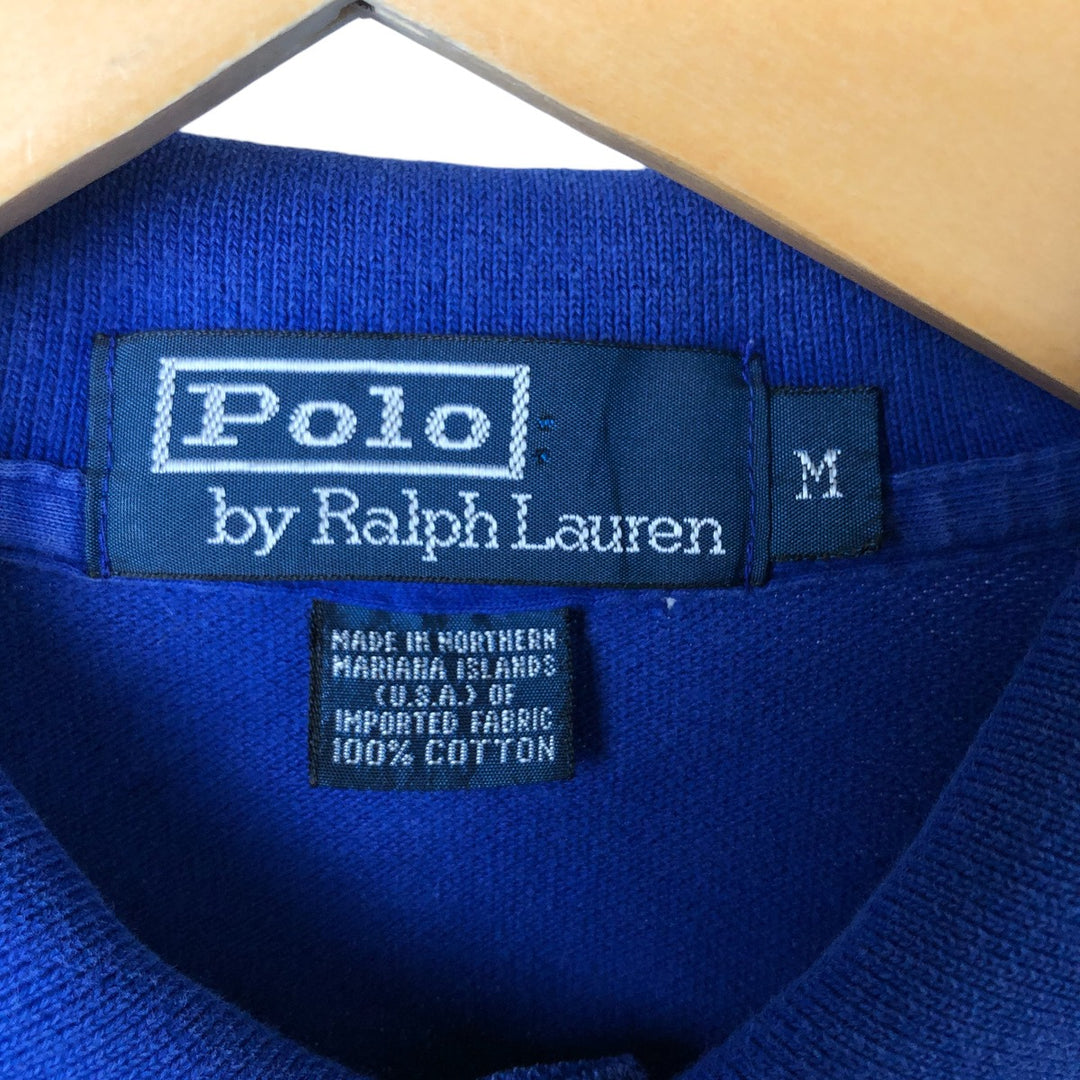 Ralph Lauren POLO by Ralph Lauren short sleeve polo shirt, men's size M cotton blue type Vintage Second Hand
