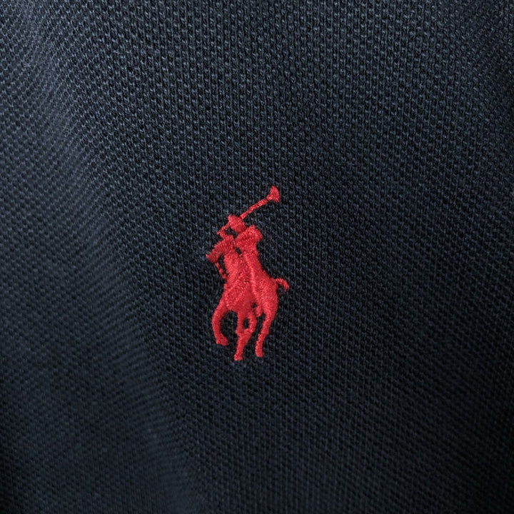 Ralph Lauren POLO by Ralph Lauren CUSTOM FIT short sleeve polo shirt, men's XL size cotton black type Vintage Second Hand