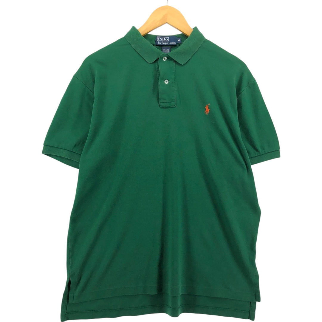 Ralph Lauren POLO by Ralph Lauren short sleeve polo shirt, men's size M cotton green type Vintage Second Hand