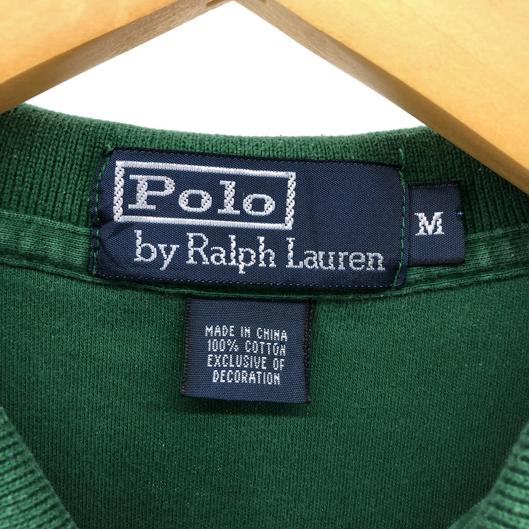Ralph Lauren POLO by Ralph Lauren short sleeve polo shirt, men's size M cotton green type Vintage Second Hand