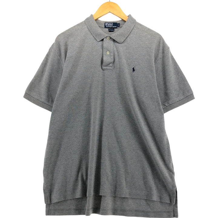 Ralph Lauren POLO by Ralph Lauren short sleeve polo shirt, men's size L cotton gray type Vintage Second Hand
