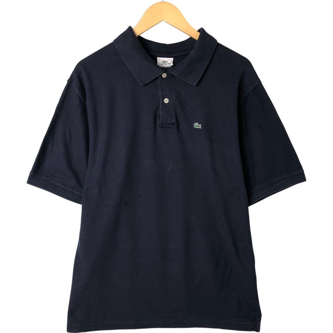 Lacoste LACOSTE Short Sleeve Polo Shirt No. 7 Men's XXL cotton navy blue type Vintage Second Hand