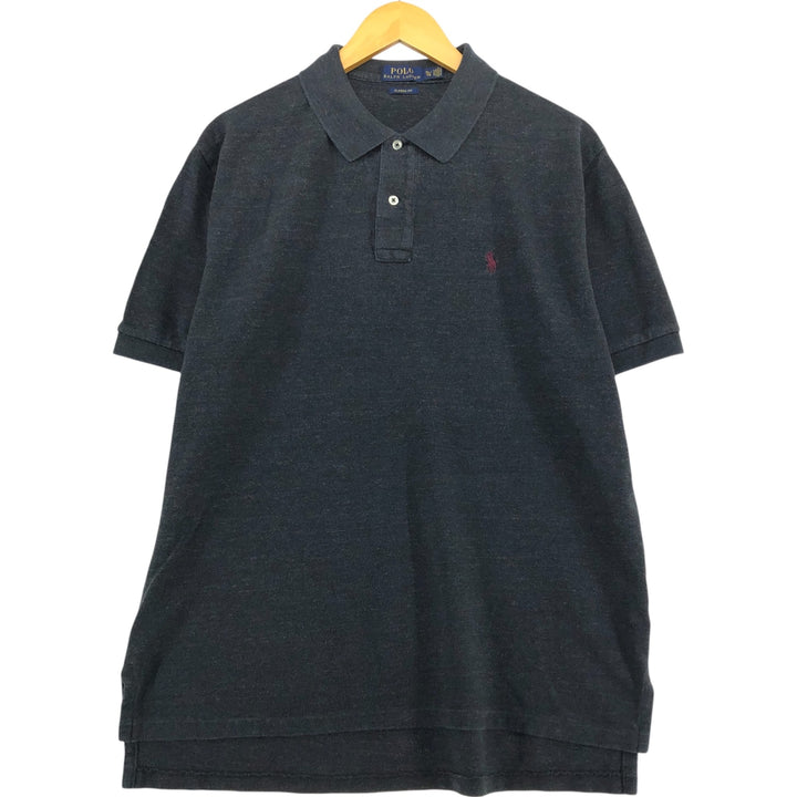 Ralph Lauren POLO RALPH LAUREN CLASSIC FIT short sleeve polo shirt men's XL equivalent cotton black type Vintage Second Hand