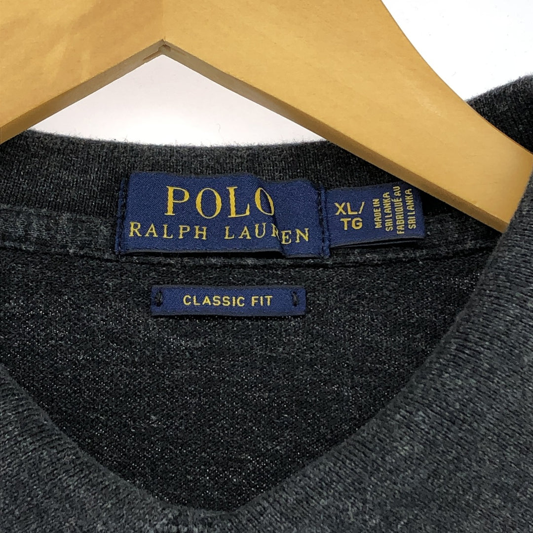 Ralph Lauren POLO RALPH LAUREN CLASSIC FIT short sleeve polo shirt men's XL equivalent cotton black type Vintage Second Hand