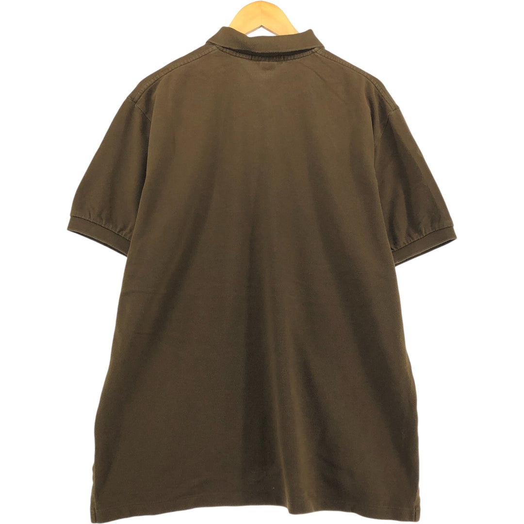 Ralph Lauren POLO by Ralph Lauren short sleeve polo shirt, men's XL size cotton brown type Vintage Second Hand