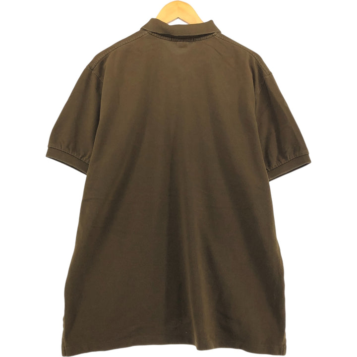 Ralph Lauren POLO by Ralph Lauren short sleeve polo shirt, men's XL size cotton brown type Vintage Second Hand