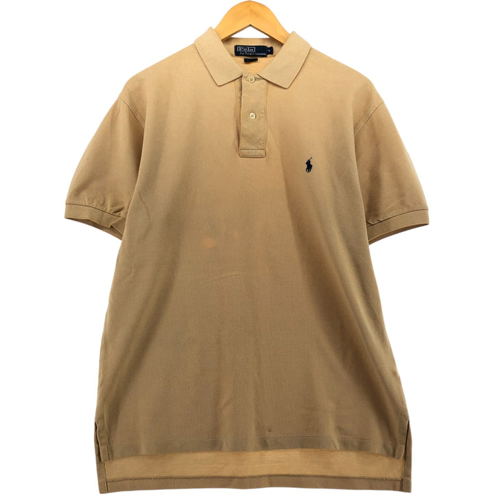 Ralph Lauren POLO by Ralph Lauren short sleeve polo shirt, men's size M cotton Beige type Vintage Second Hand