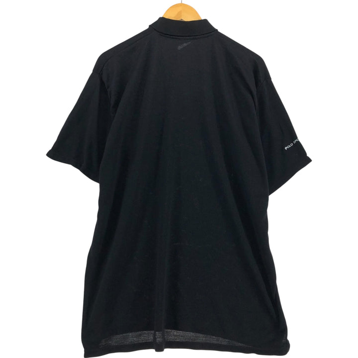 Ralph Lauren POLO SPORT short sleeve polo shirt for men, size XXL cotton black type Vintage Second Hand