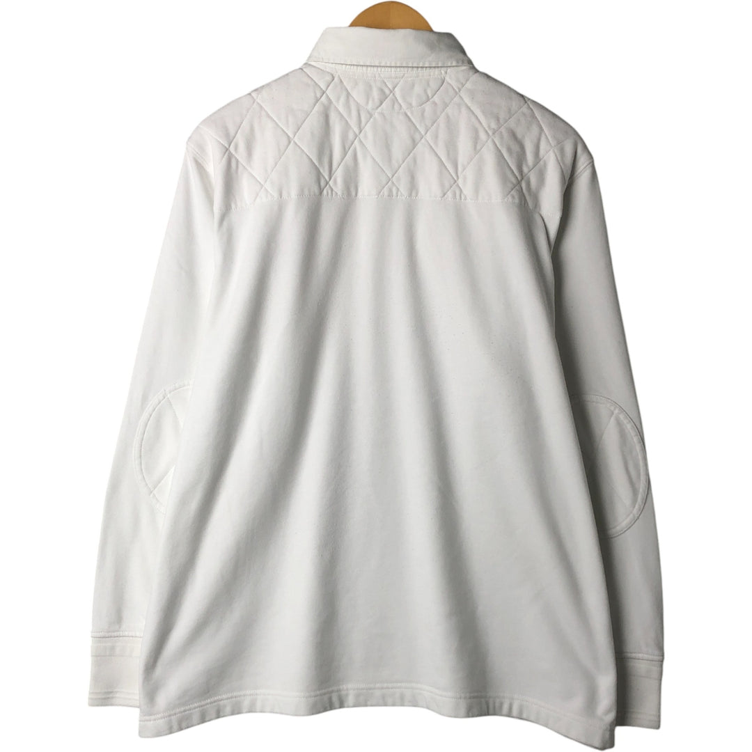 Ralph Lauren POLO by Ralph Lauren long sleeve rugby shirt, men's XL size cotton white type Vintage Second Hand
