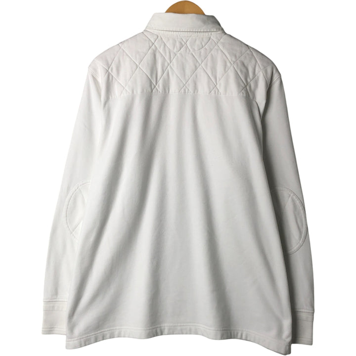 Ralph Lauren POLO by Ralph Lauren long sleeve rugby shirt, men's XL size cotton white type Vintage Second Hand