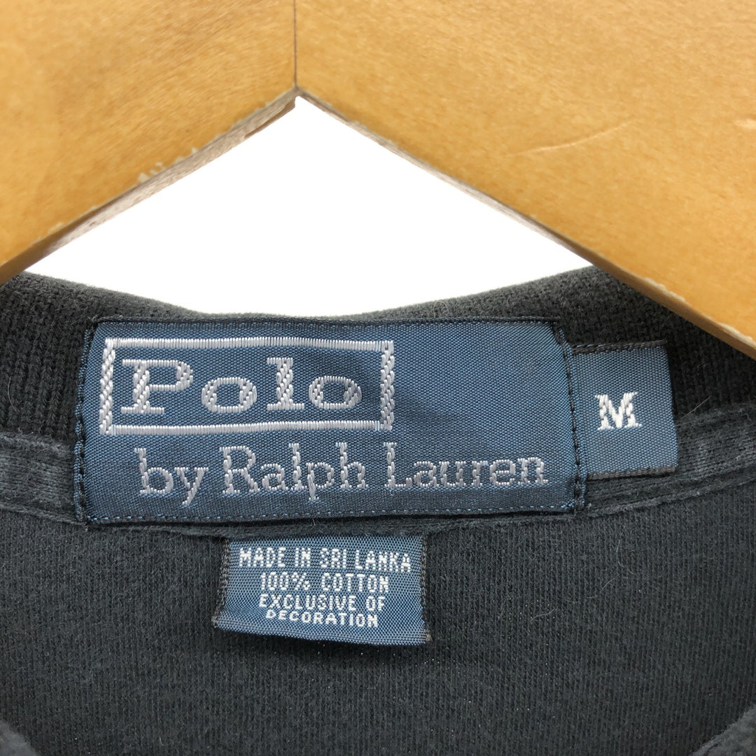 Ralph Lauren POLO by Ralph Lauren short sleeve polo shirt, men's size M cotton black type Vintage Second Hand