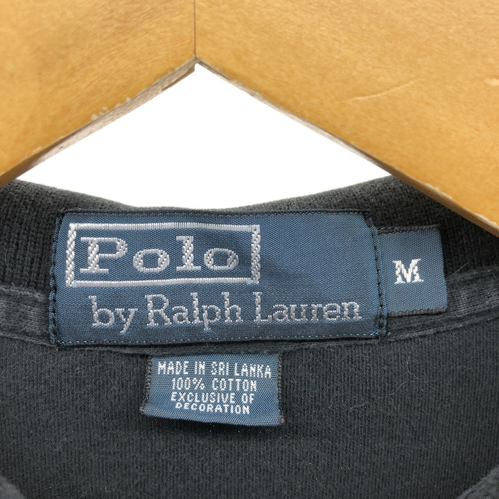 Ralph Lauren POLO by Ralph Lauren short sleeve polo shirt, men's size M cotton black type Vintage Second Hand