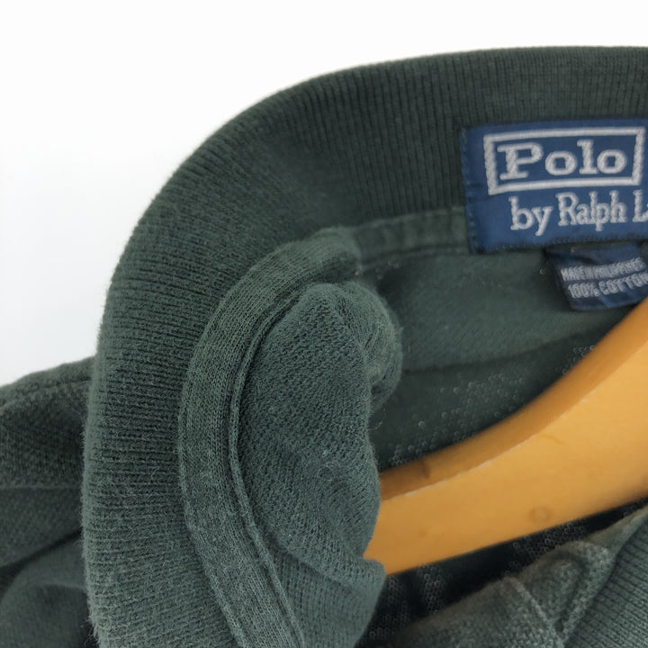 Ralph Lauren POLO by Ralph Lauren short sleeve polo shirt, men's size L cotton Khaki type Vintage Second Hand