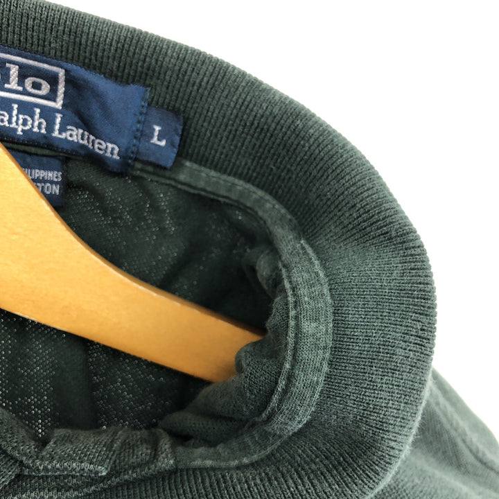 Ralph Lauren POLO by Ralph Lauren short sleeve polo shirt, men's size L cotton Khaki type Vintage Second Hand