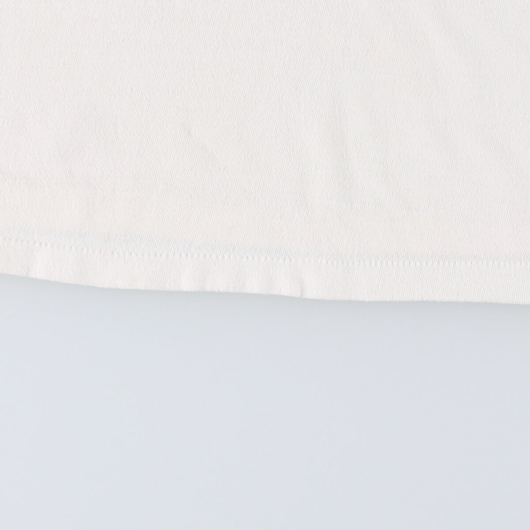 ~90'S Back Print Ringer T-Shirt Men's XL Vintage cotton white type Vintage Second Hand