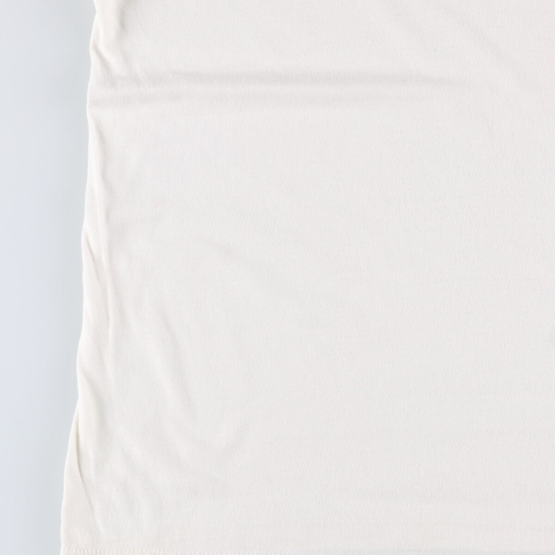 ~90'S Back Print Ringer T-Shirt Men's XL Vintage cotton white type Vintage Second Hand