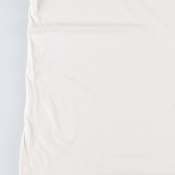 ~90'S Back Print Ringer T-Shirt Men's XL Vintage cotton white type Vintage Second Hand