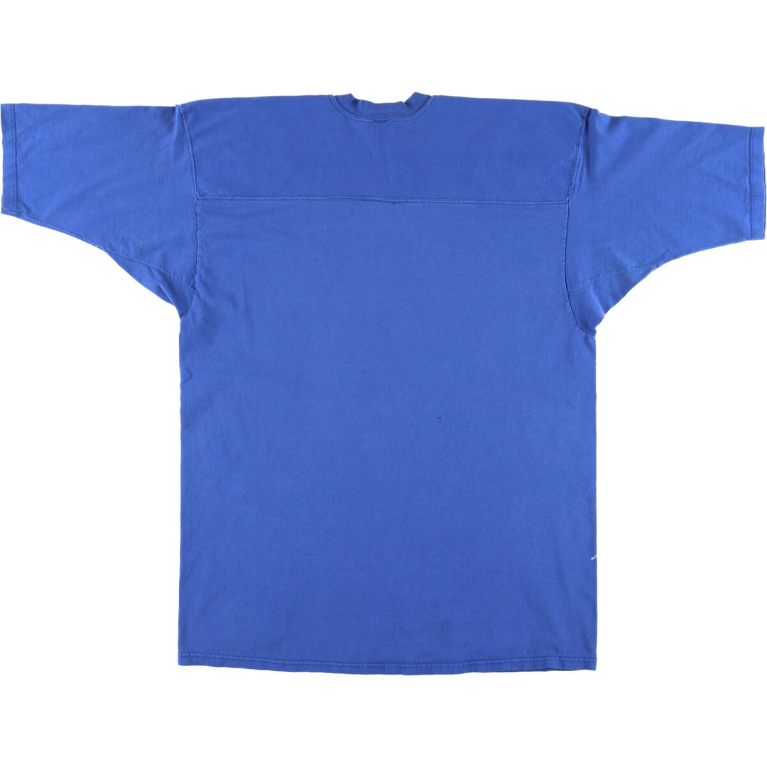 90'S Russell Football T-shirt, Made in USA, Men's XL, Vintage cotton blue type Vintage Second Hand