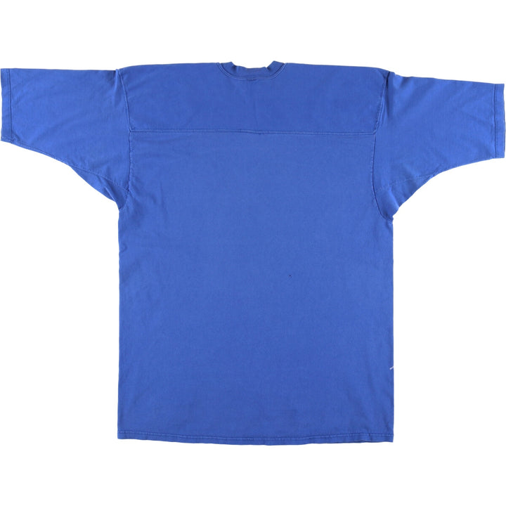 90'S Russell Football T-shirt, Made in USA, Men's XL, Vintage cotton blue type Vintage Second Hand