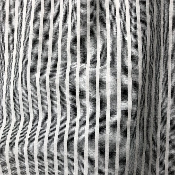 Ralph Lauren short sleeve button down striped shirt, men's size L cotton gray type Vintage Second Hand