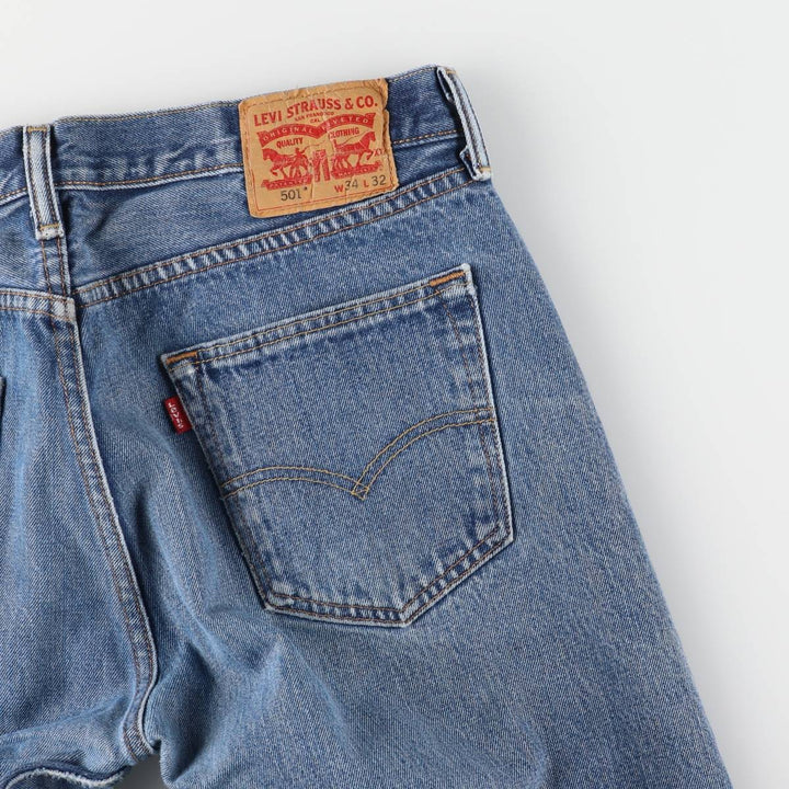 Levi's 501 straight denim pants for men, size W35 cotton blue type Vintage Second Hand