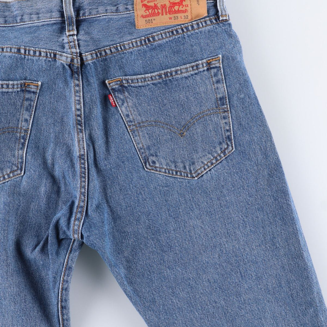 Levi's 501 straight denim pants for men, size W34 cotton blue type Vintage Second Hand