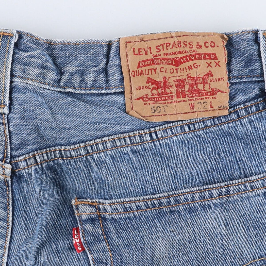 Levi's 501 straight denim pants for men, size W33 cotton blue type Vintage Second Hand